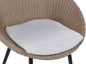 Bistro Set ORTIGIA 3-tlg Beige - Schwarz - Blau - Weiß - Polyrattan - 82 x 75 x 70 cm