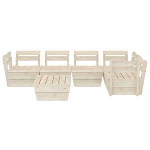 Garten-Lounge-Set Beige - Massivholz - Holzart/Dekor - 60 x 30 x 60 cm