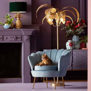 Fauteuil Water Lily Gold Bleu