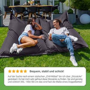 XXL Outdoor Sitzsack "Square" 140x180cm Aschgrau