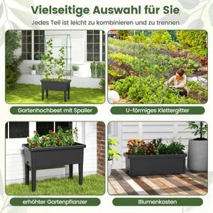 Hochbeet SF6385NWDE Schwarz - Holzwerkstoff - 37 x 189 x 76 cm