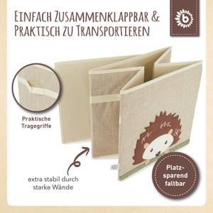 Aufbewahrungsbox Igel Beige - Textil - 33 x 33 x 33 cm