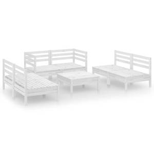 Garten-Lounge-Set Weiß - Massivholz - Holzart/Dekor - 64 x 29 x 64 cm