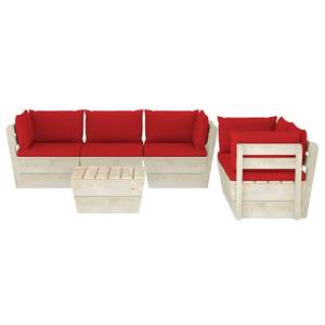 Garten-Lounge-Set (6-teilig) 3016490-10 Rot