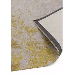 Tapis de salon tissé plat RADA Jaune - 160 x 230 cm