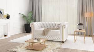 Chesterfield Perry Sofa 2 Sitzer Weiß