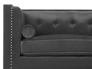 3-Sitzer Sofa AVALDSENES Dunkelgrau - Grau - Silber