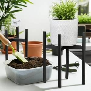 Porte-plantes réglable en lot de 2 Noir