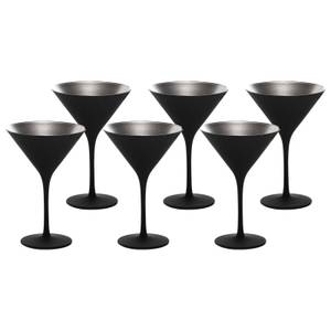 Cocktailschalen Elements 6er Set Schwarz - Silber