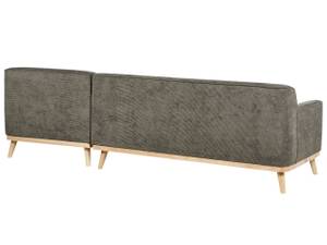 Ecksofa SIMOS Braun - Grün - Naturfaser - 264 x 80 x 159 cm