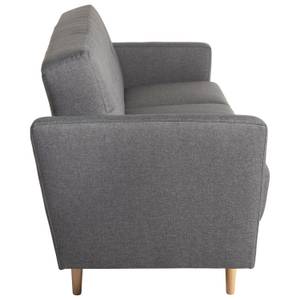 Jesper Sofa 3-Sitzer mit Bettfunktion Grau - Textil - Holz teilmassiv - 224 x 84 x 82 cm