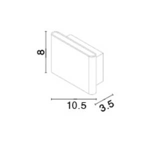 Wandleuchte ANZIO Weiß - Metall - 11 x 8 x 4 cm