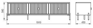 Lowboard LUXOR Weiß - Holzwerkstoff - 191 x 54 x 45 cm