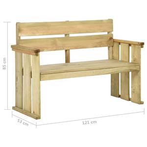 Banc de jardin 3011565 Marron - Bois manufacturé - Bois/Imitation - 53 x 85 x 121 cm