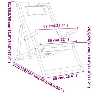 Strandstuhl 3004207-3 (2er Set) Rot