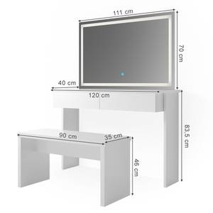 Schminktisch Azur 36905 Weiß - Holzwerkstoff - 120 x 83 x 40 cm