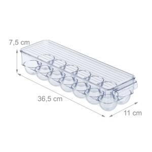 Boîte pour réfrigérateur 14 œufs Matière plastique - 37 x 8 x 11 cm