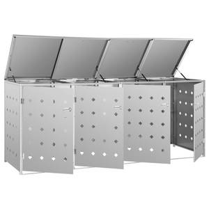 Mülltonnenbox 3000237 Silber - Metall - 78 x 115 x 276 cm