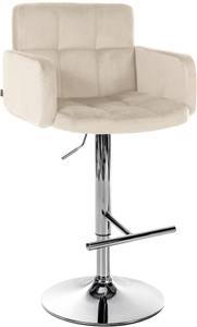 Barhocker Los Angeles Creme - Silber