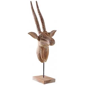 Antilope-Trophäe Massivholz - 29 x 69 x 26 cm