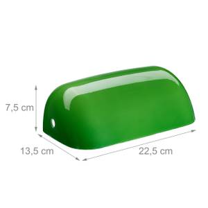 Abat-jour pour lampe de banquier Vert - Verre - 23 x 8 x 14 cm