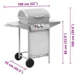 Gasgrill 296302 Schwarz - Silber - Metall - 112 x 98 x 54 cm