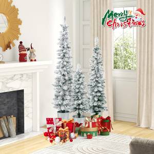 Weihnachtsbaum CM24619 (3er Set) Weiß - Kunststoff - 30 x 150 x 30 cm