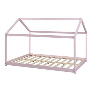 Lit cabane pour enfant Cerro Rose foncé - 126 x 135 cm