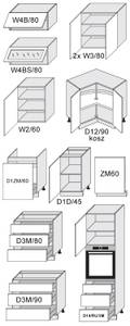 KVANTUM M8 (Teilauszug) Braun - Weiß - Holzwerkstoff - 285 x 230 x 207 cm