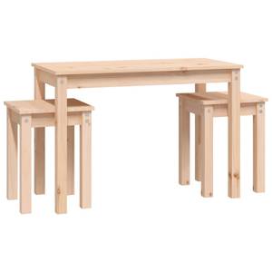 Beistelltische 3er Set D928 Braun - Massivholz - 40 x 55 x 80 cm