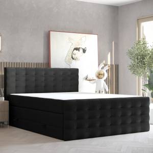 Boxspringbett Blend Taschenfeder 180x200 Schwarz - Breite: 180 cm