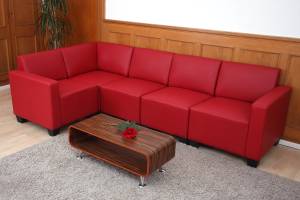 Couch-Garnitur Lyon 5 Rot