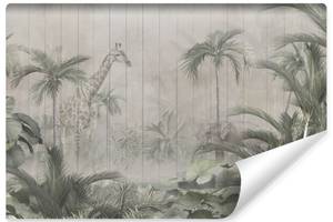 Papier Peint ANIMAUX Plantes Tropicales 368 x 254 x 254 cm