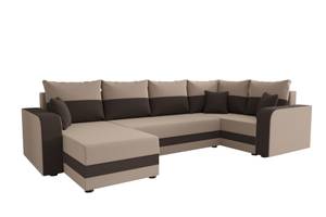 Ecksofa HEWLI-LONG Beige - Braun - Holzwerkstoff - 303 x 90 x 157 cm