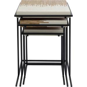 Tables d'appoint Bora Bora (lot de 3) Marron - Métal - 62 x 40 x 62 cm