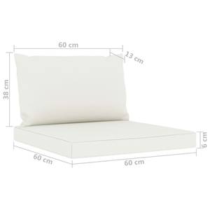 Canapé de jardin 3016481-6 (lot de 4) Blanc crème