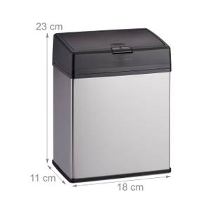 Poubelle en acier inoxydable 3 L ou 6 L Hauteur : 23 cm