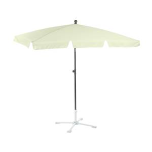 Parasol rectangulaire pour le jardin Noir - Blanc - Métal - Matière plastique - Textile - 200 x 235 x 120 cm