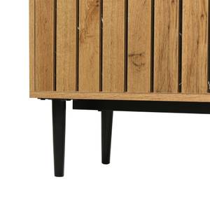 Sideboard Kommode Astraios Ⅲ Braun - Holzwerkstoff - Metall - 36 x 58 x 129 cm