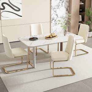 Freischwinger VELVSun (4er Set) Beige - Gold - 4er Set