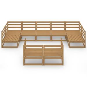 Gartenmöbel-Set 3009763-1 (9-teilig) Braun - Massivholz - Holzart/Dekor - 70 x 67 x 70 cm