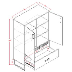 Wohnzimmer-Set LAMELIX ohne Beleuchtung Braun - Holzwerkstoff - 320 x 196 x 60 cm