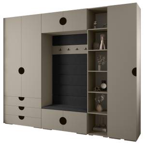 Garderobe Inova 4 Z11 Schwarz - Grau - Schwarz