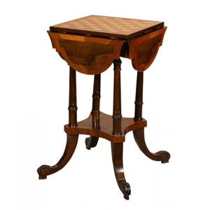 Table Basse avec échiquier Marron - Bois massif - 81 x 78 x 81 cm