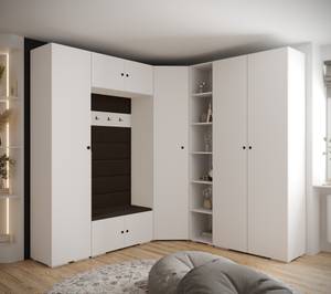 Garderobe Inova 2 Z2 Schwarz - Braun - Weiß - Schwarz