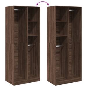 Kleiderschrank 298537-4 Dunkelbraun - Breite: 80 cm