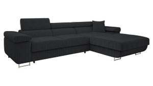 Ecksofa Torezio Mini Cord Grau - Ecke davorstehend rechts