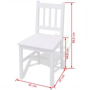 Esstisch und Stühle(5-teilig) 3001394 Weiß - Holzwerkstoff - Holzart/Dekor - 70 x 74 x 70 cm