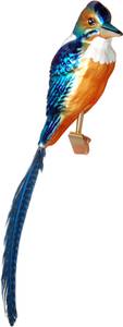 Blau/Orange 15cm Eisvogel aus Glas Glas - 4 x 10 x 5 cm