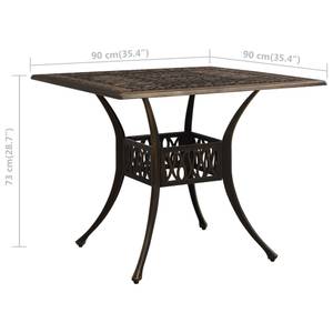 Bistroset (3-teilig) 3011684-1 Braun - Metall - 90 x 73 x 90 cm